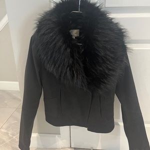 Sabine faux fur collar jacket